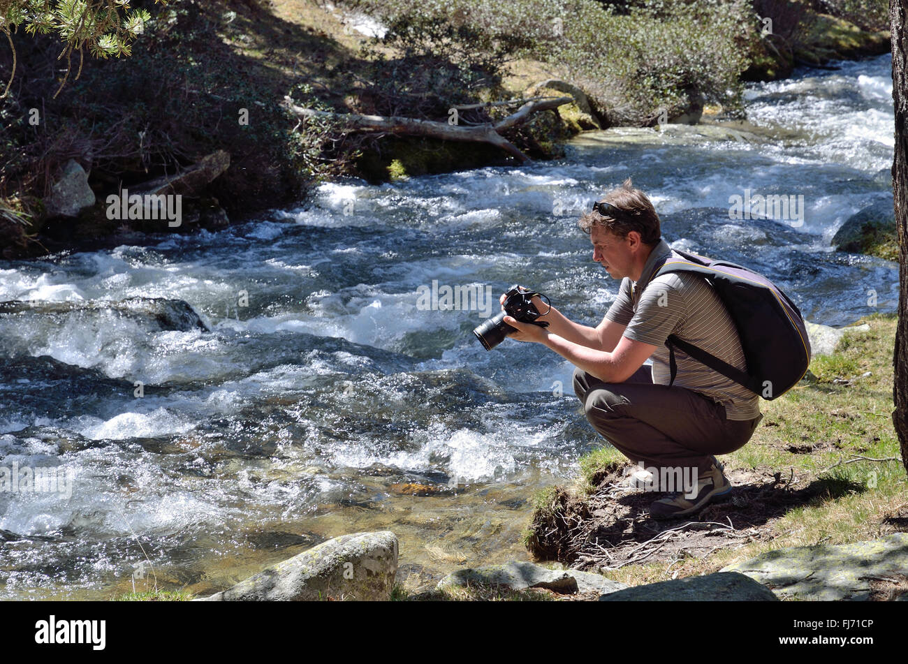 Fotografa in primavera Montagne Foto Stock