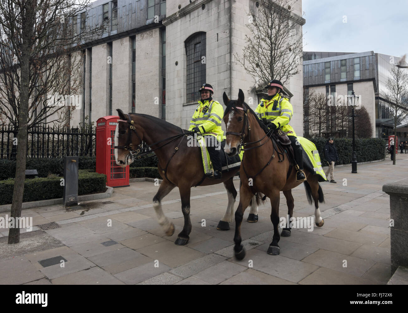 City of London Police Polizia a Cavallo a cavallo Foto Stock