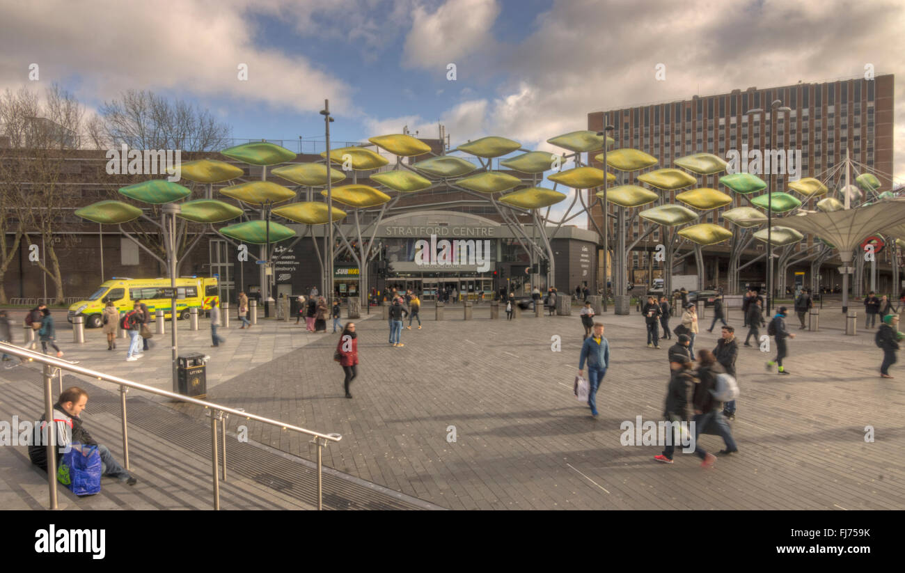 Stratford London Town Center. Stratford shopping centre Foto Stock