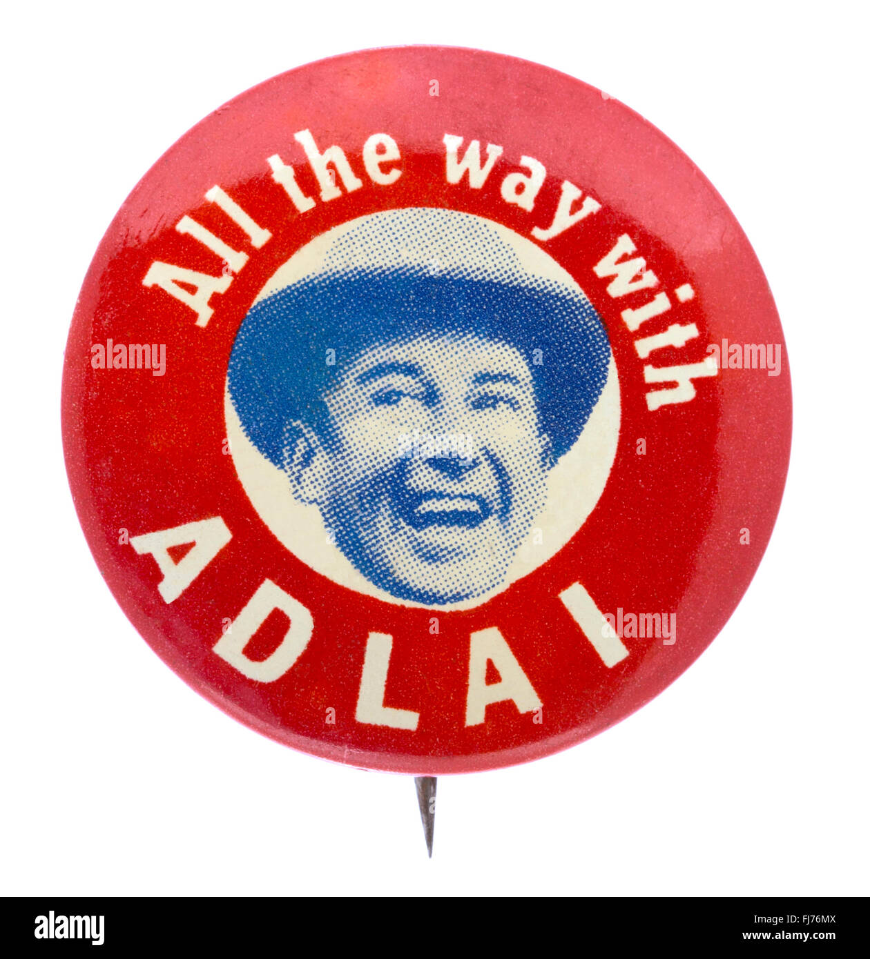 1956 US campagna presidenziale di pulsante per il candidato democratico Adlai Stevenson Foto Stock