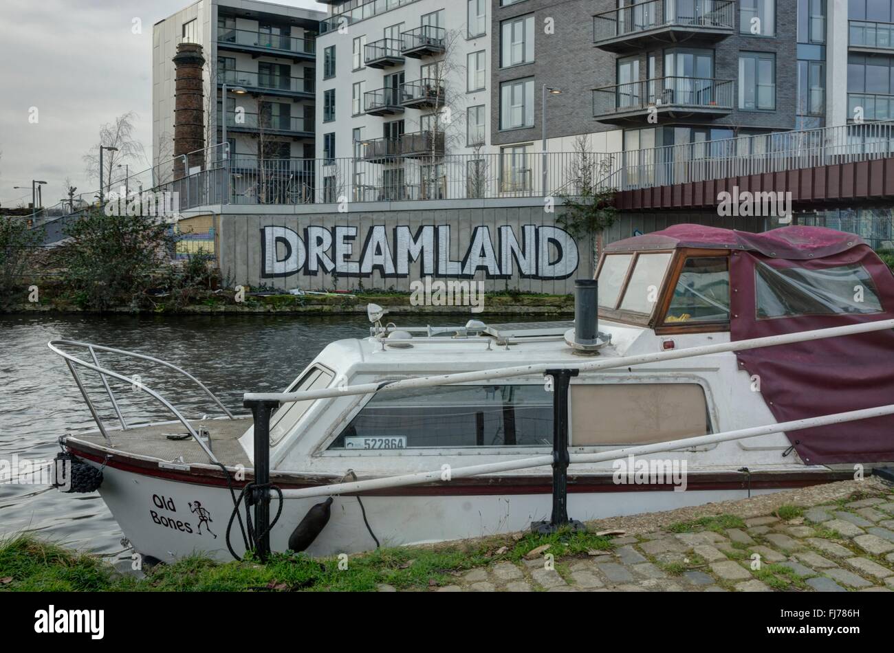 Lee navigation canal boat, canal vivere, houseboat Foto Stock
