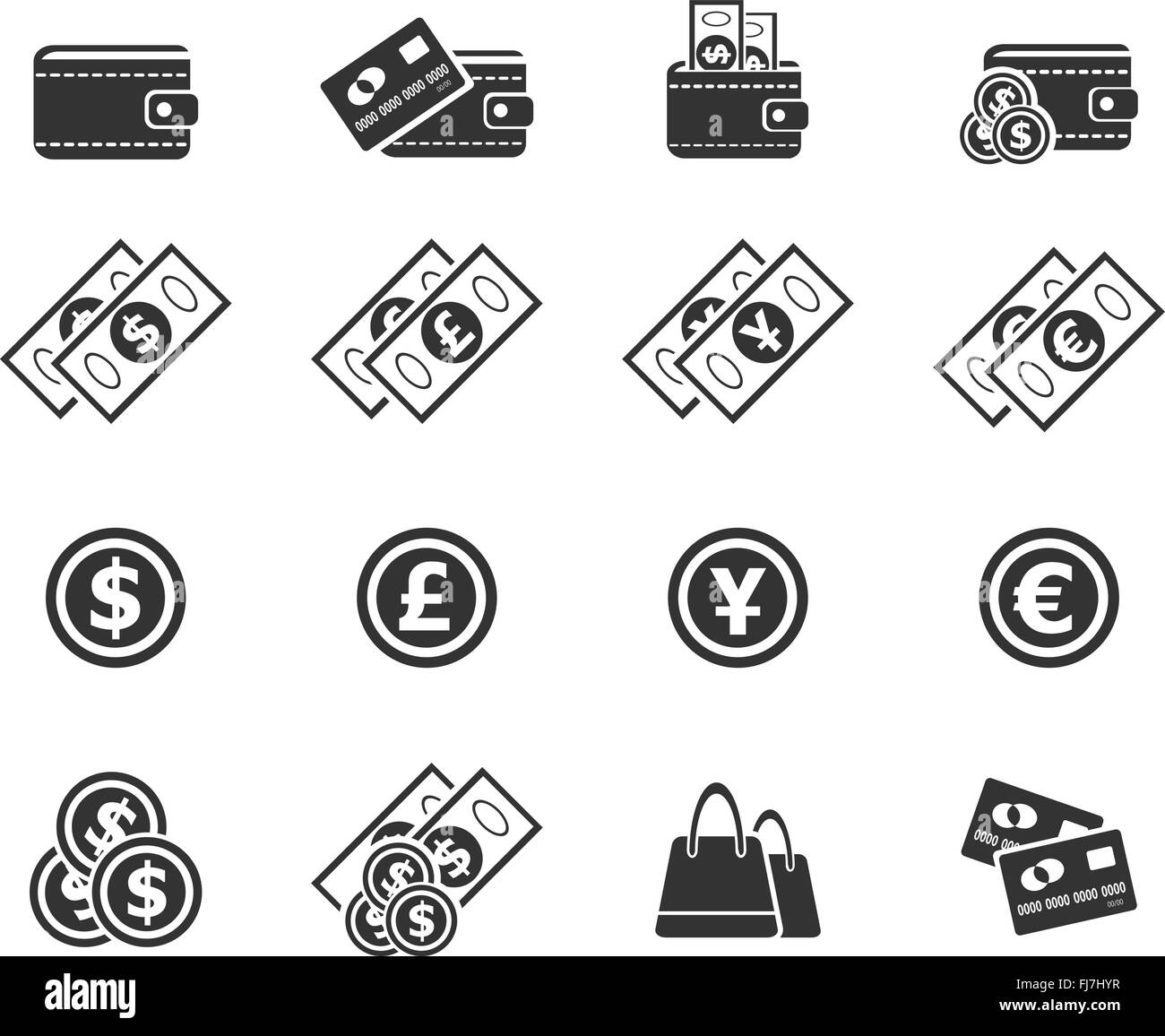 Marketing e l'e-commerce icona impostare Illustrazione Vettoriale