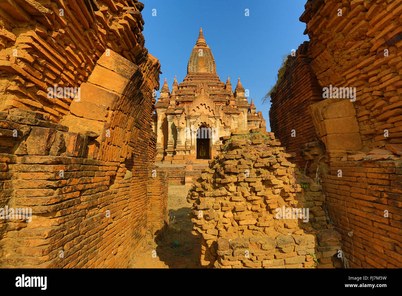 Shwe Leik troppo Pagoda di Bagan, Myanmar (Birmania) Foto Stock