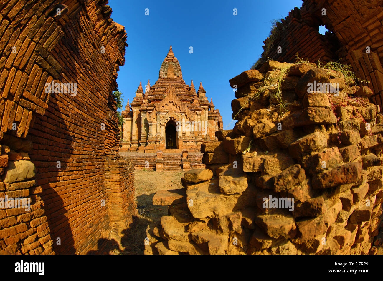 Shwe Leik troppo Pagoda di Bagan, Myanmar (Birmania) Foto Stock