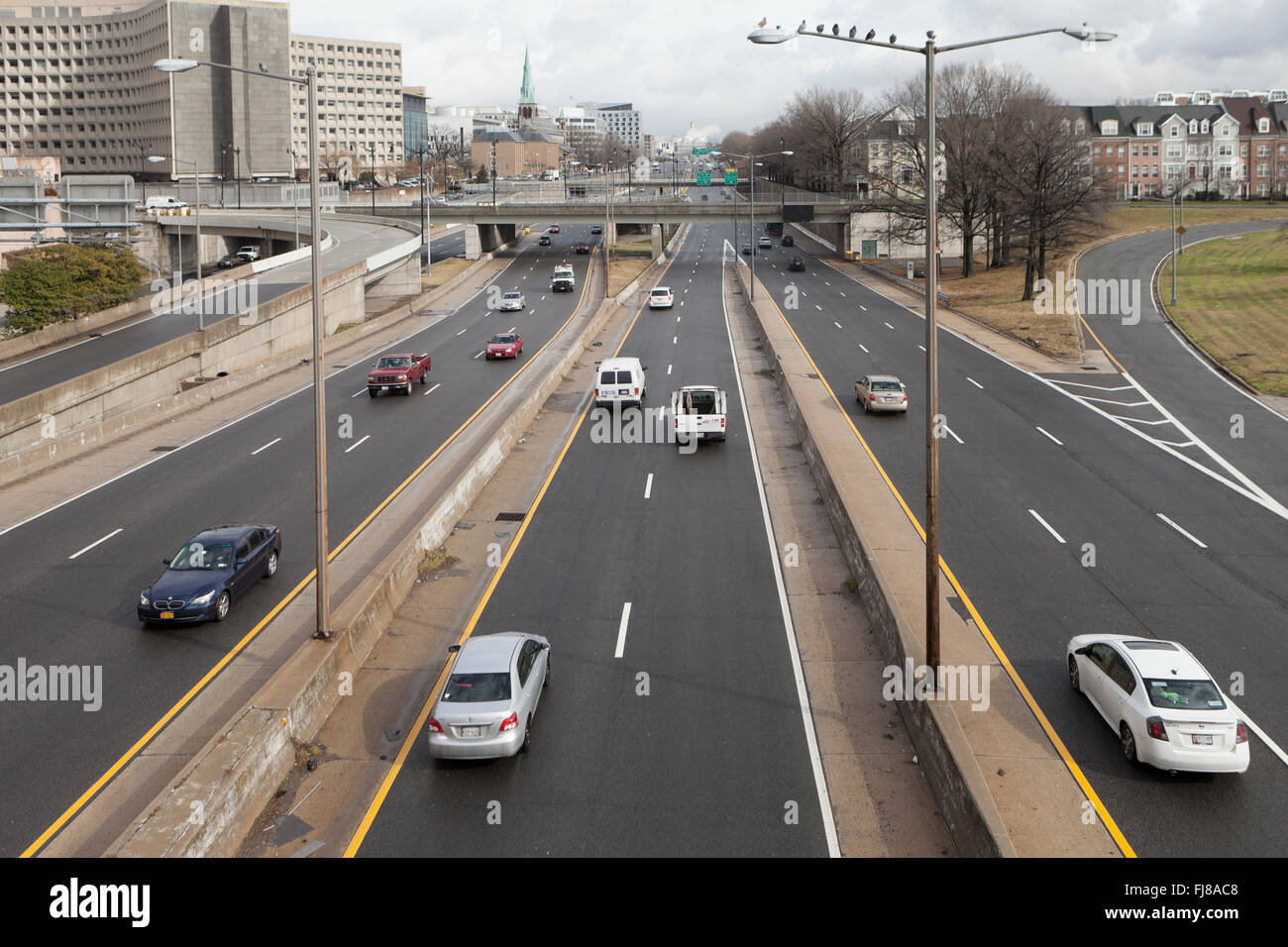 I-395 Autostrada - Washington DC, Stati Uniti d'America Foto Stock