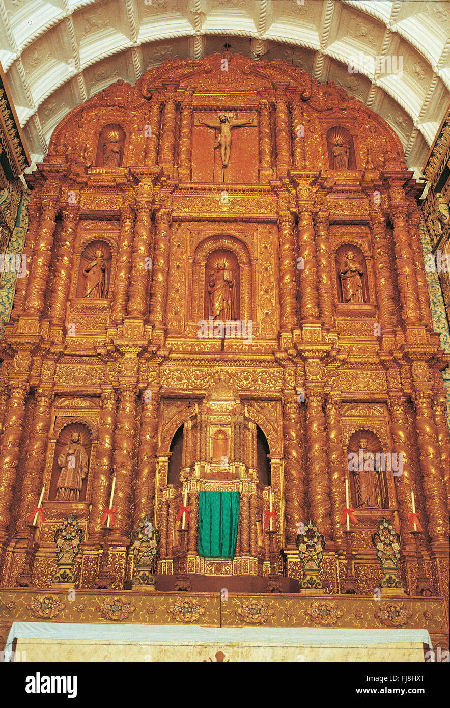 Alter rachol seminary chiesa, Goa, India, Asia Foto Stock