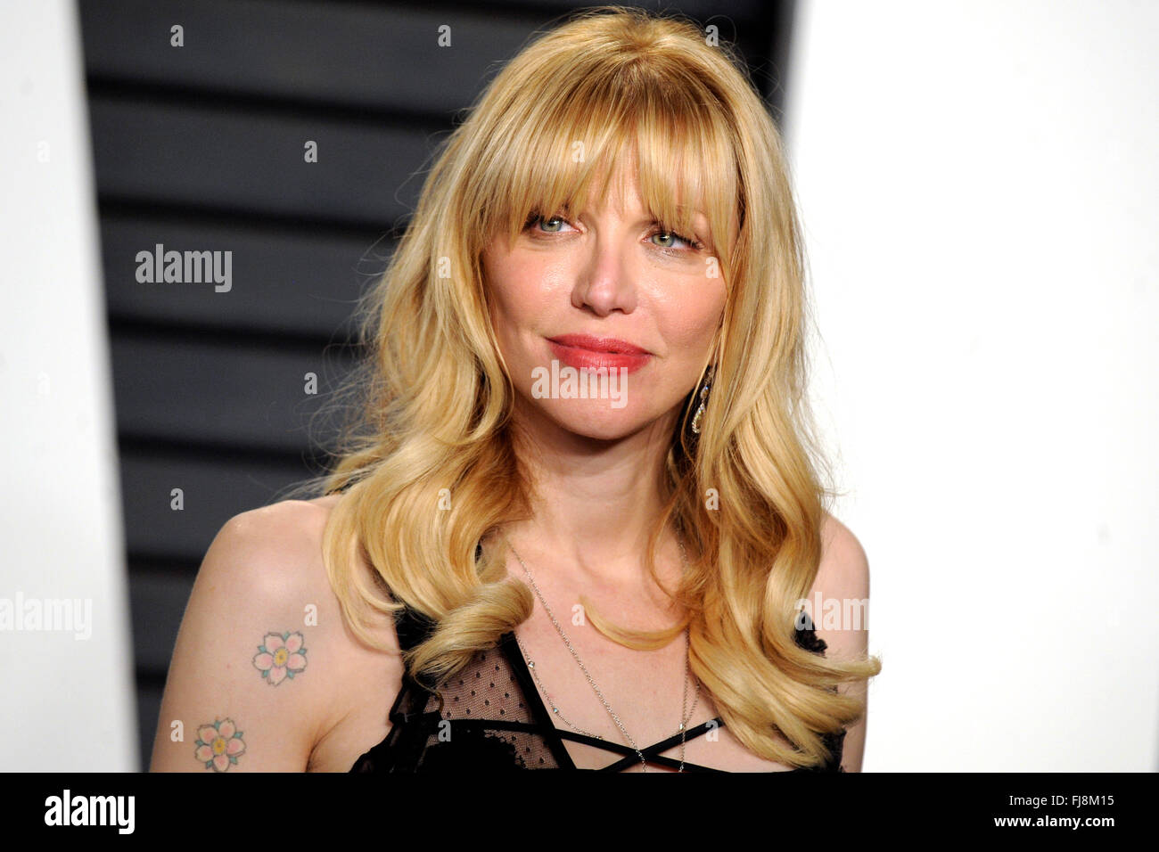 Courtney Love frequentando il 2016 Vanity Fair Oscar Party Hosted By Graydon Carter a Wallis Annenberg Center for the Performing Arts nel febbraio 28, 2016 a Beverly Hills, la California. Foto Stock