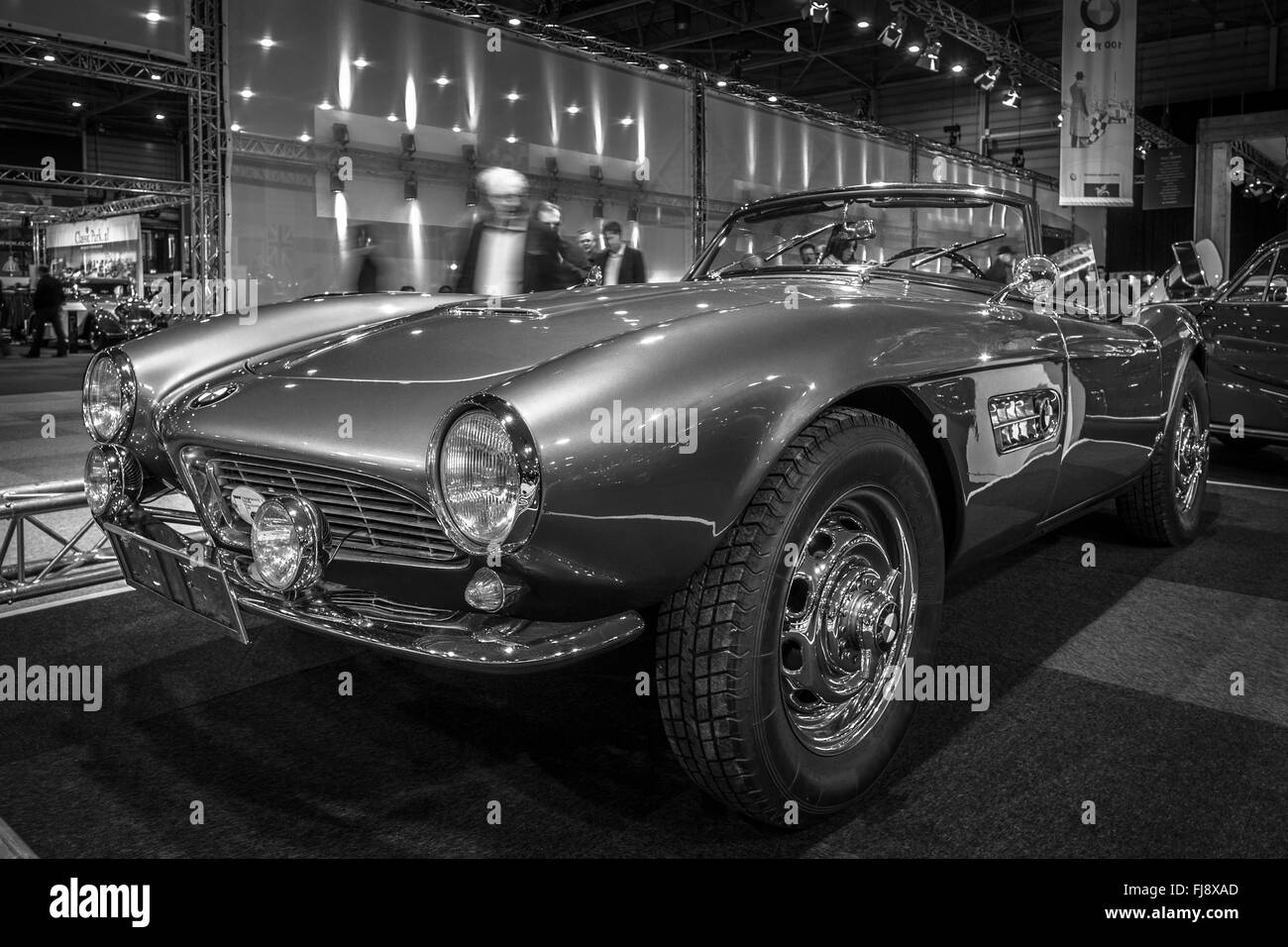 Grand tourer BMW Auto 507, 1957. In bianco e nero. Foto Stock