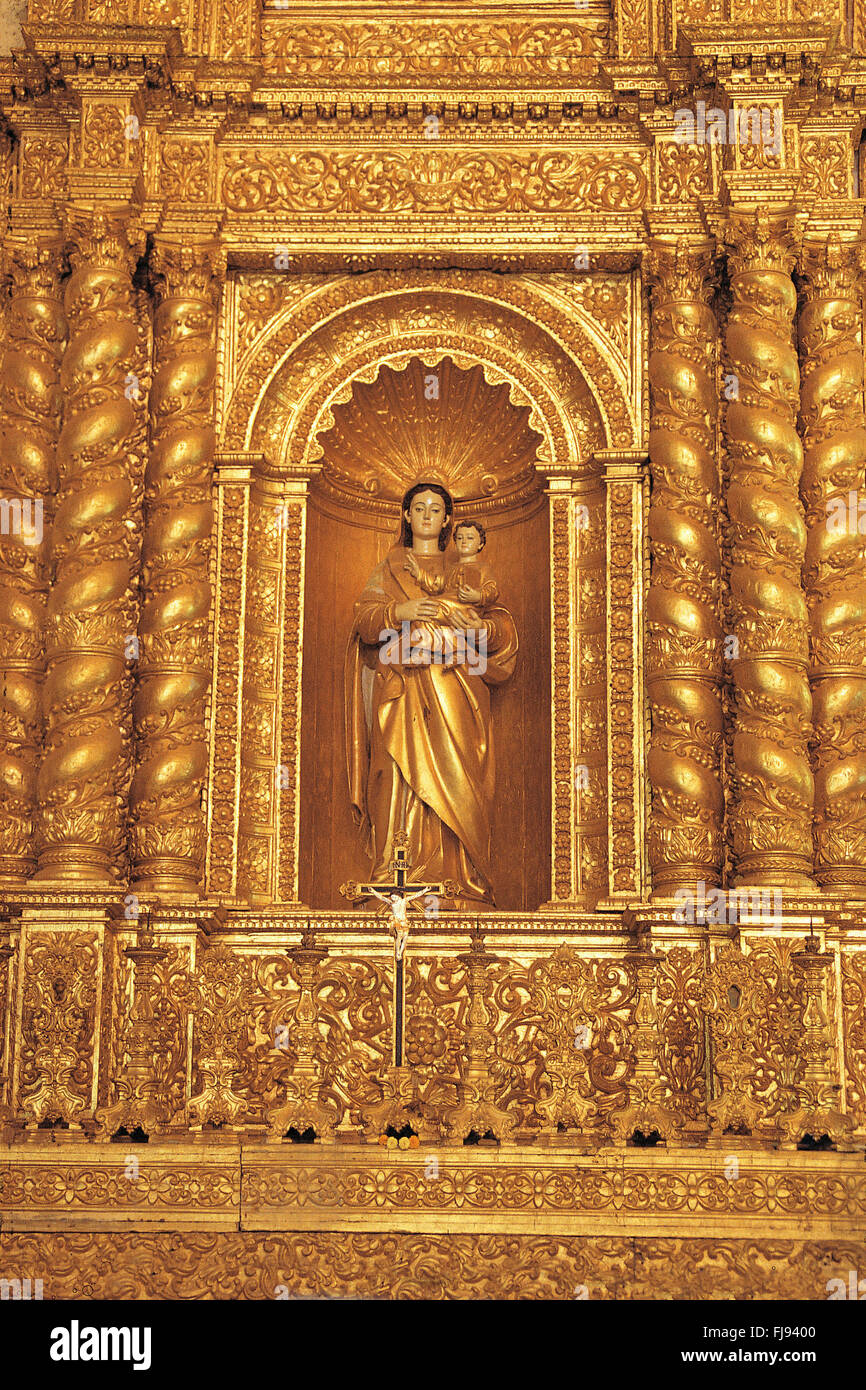 Maria azienda Cristo rachol seminary chiesa, Goa, India, Asia Foto Stock
