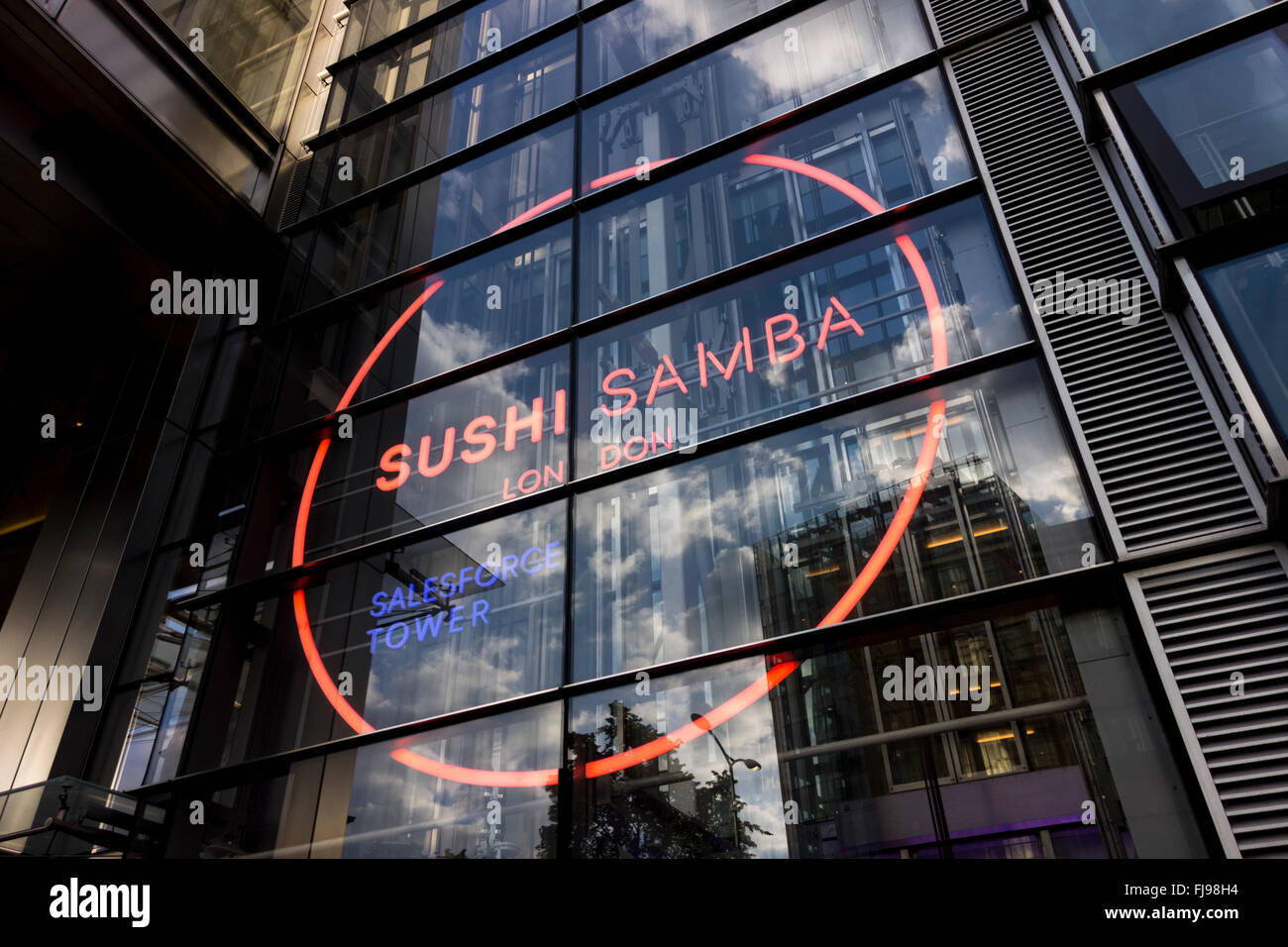 Sushi Samba, Japanese-Brazilian-peruviano ristorante di sushi, London, Regno Unito Foto Stock