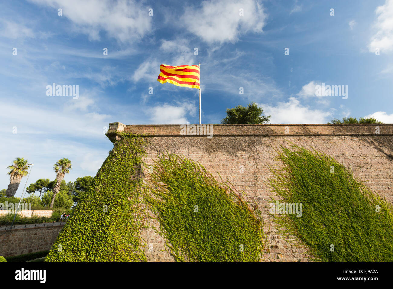 Castello di Montjuic a Barcellona Foto Stock