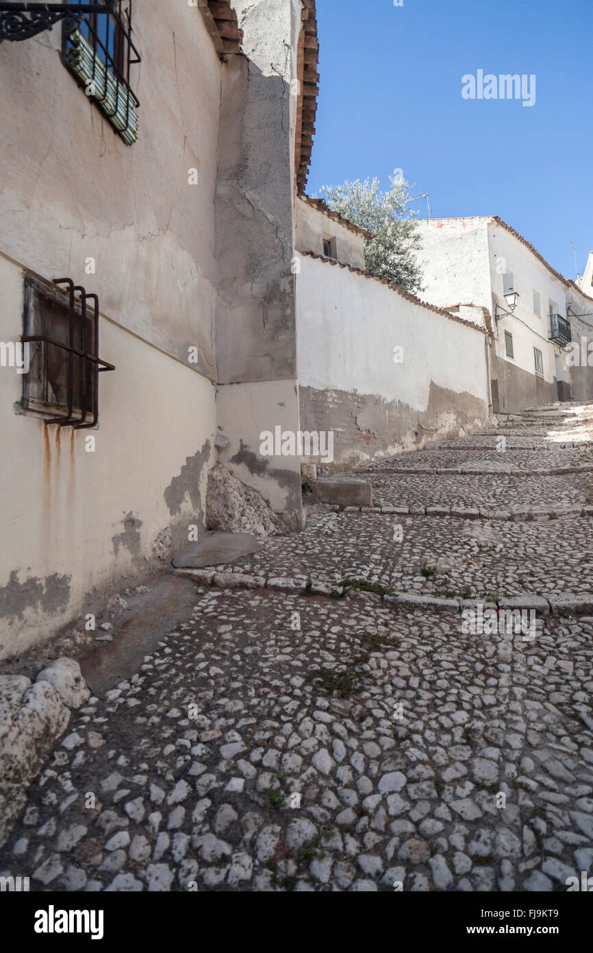 Street,Chinchón,Madrid,Spagna. Foto Stock