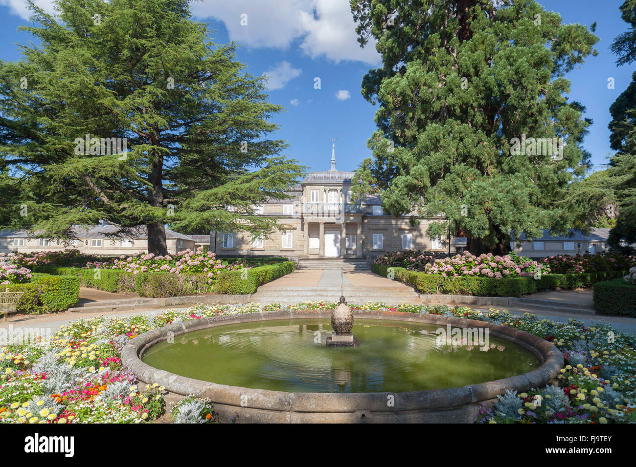 El Escorial, Madrid, Spagna. Casita del Príncipe, palacete construido en el Siglo XVIII por Juan de Villanueva. Foto Stock