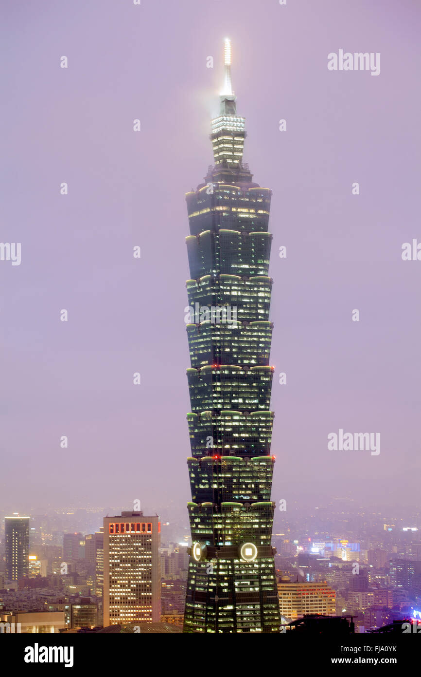 Taiwan, Taipei Taipei 101 building Foto Stock