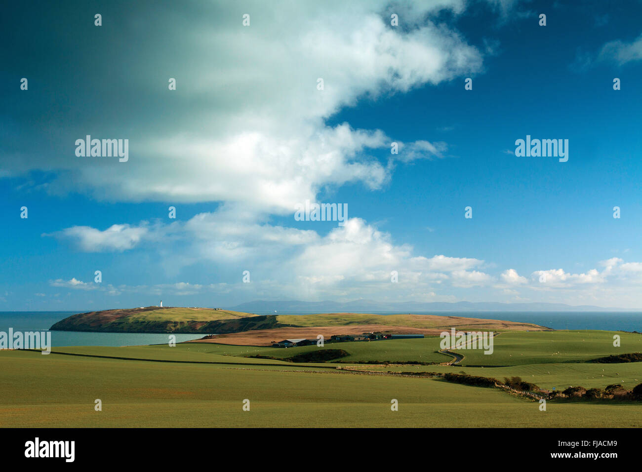 Mull of Galloway, Isola di Man e del Mull of Galloway Lighthouse, Galloway Foto Stock