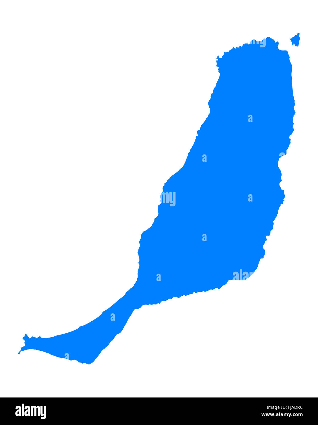 Mappa di Fuerteventura Foto Stock