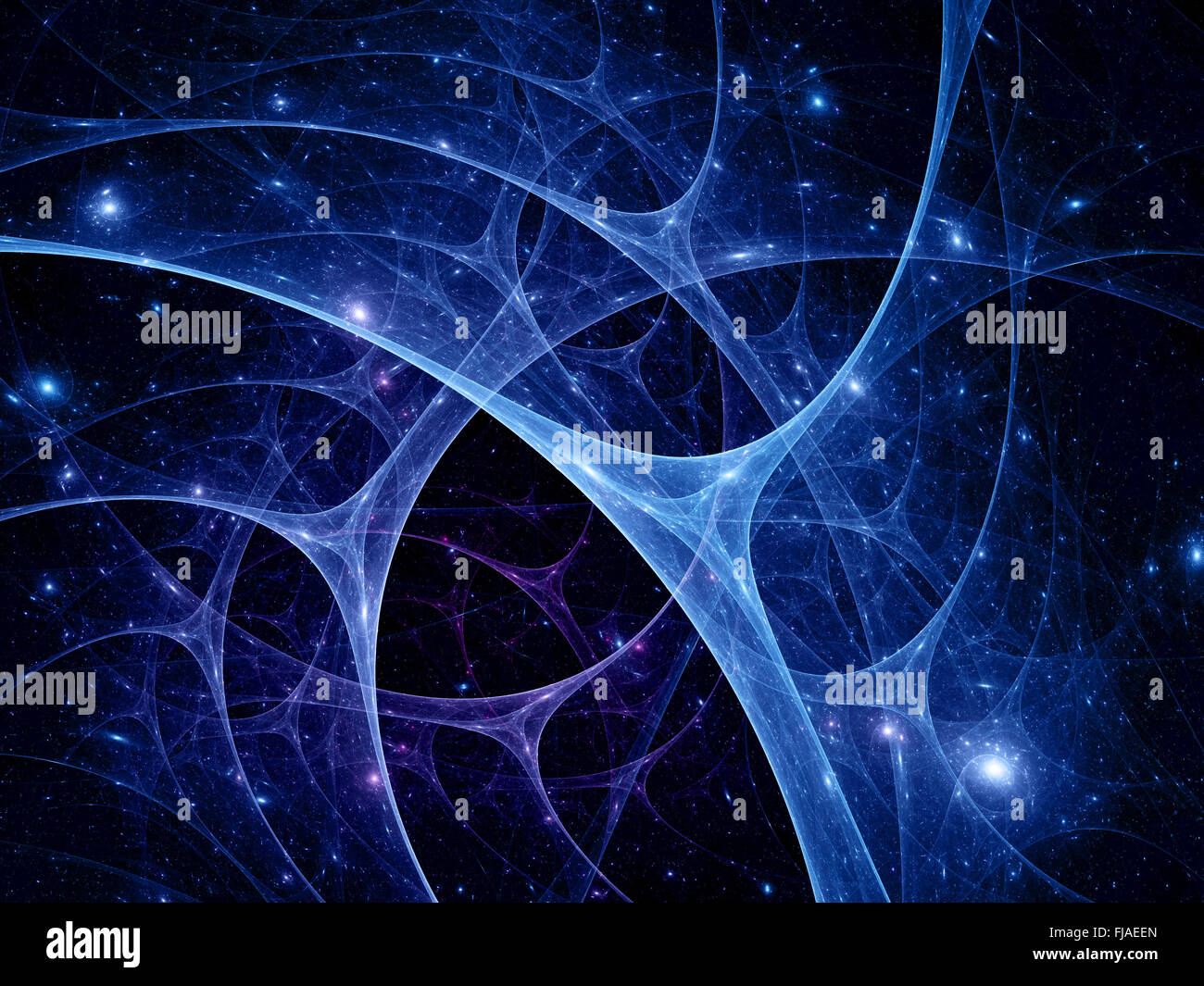 I collegamenti in spazio, abstract fractal computer sfondo generato Foto Stock