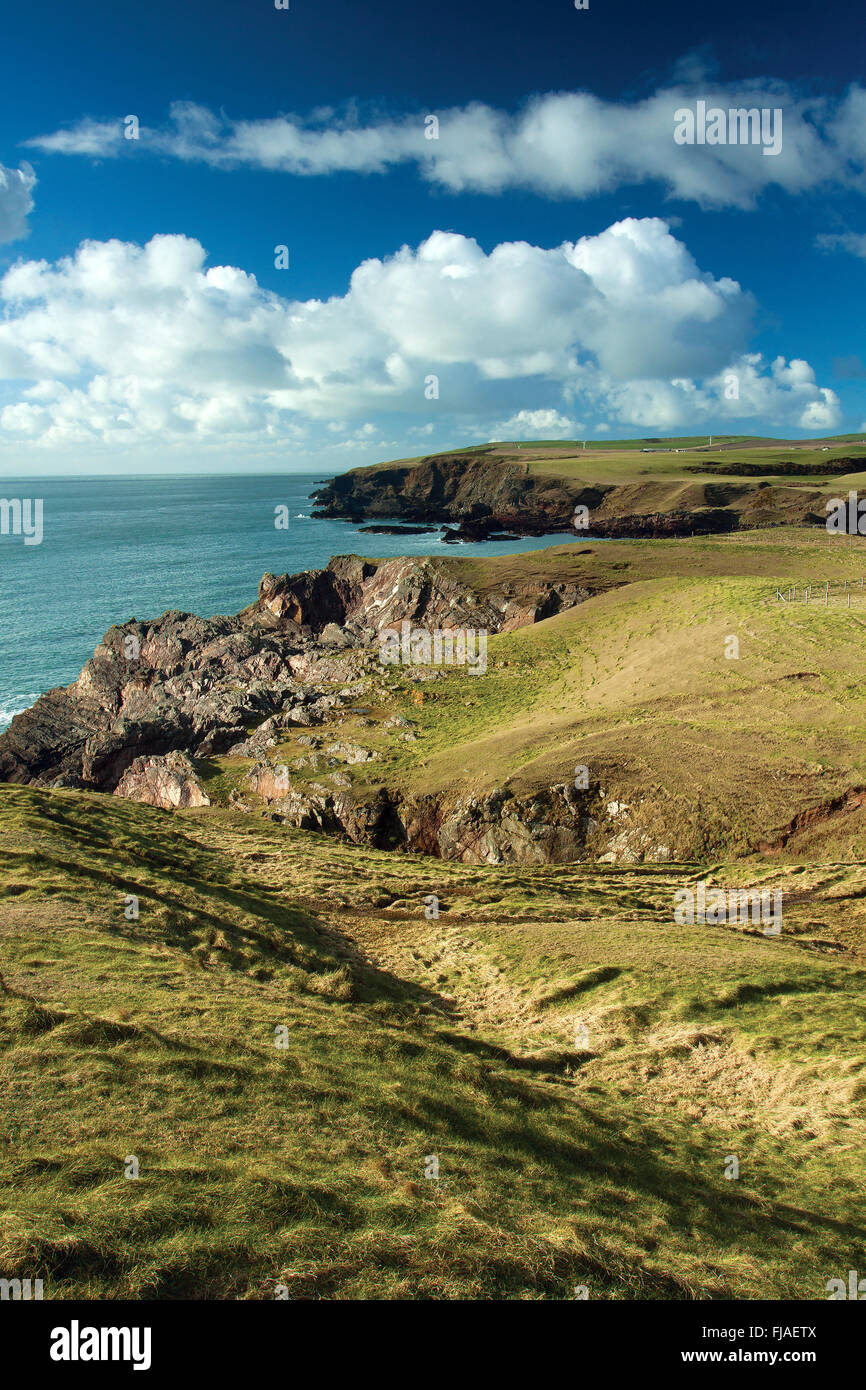 Mull of Galloway da sopra West Tarbet, Galloway Foto Stock