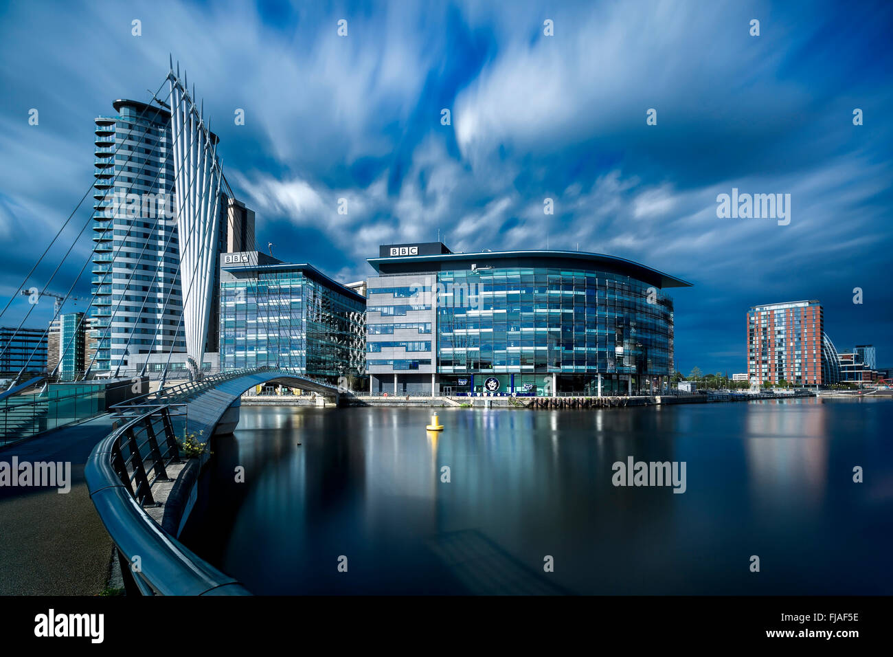 Il centro della BBC e Media City a Salford Quays. Foto Stock