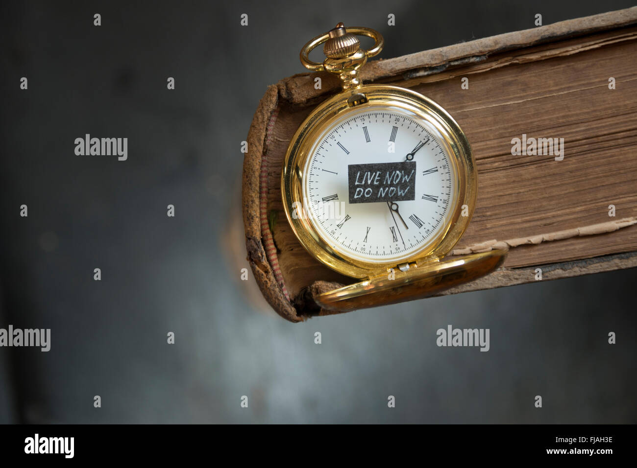 Vivere ora fare ora idea Foto Stock