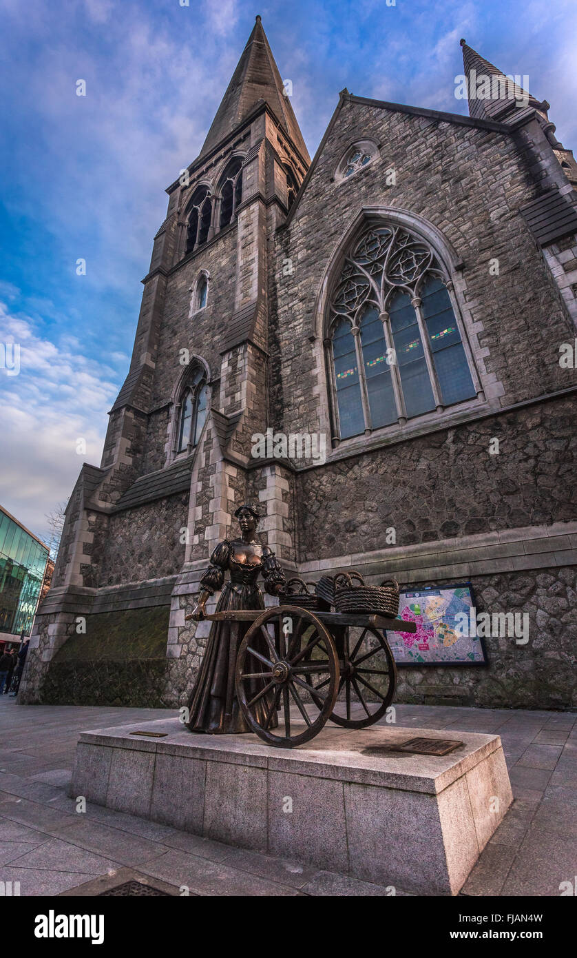 Statua di Molly Malone a Suffolk Street nella città di Dublino, Irlanda Foto Stock