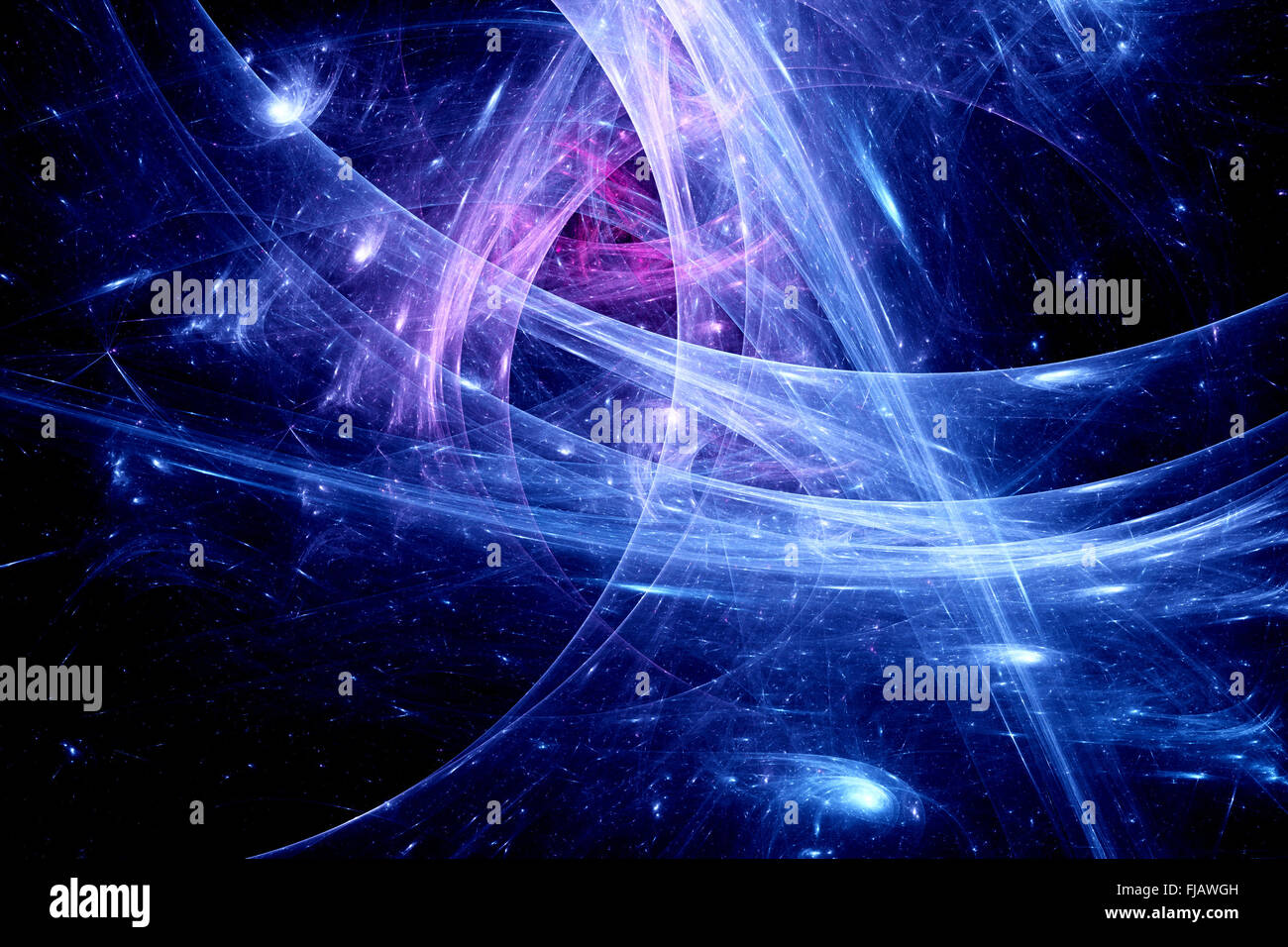 Colorato astratto sistema synapse, generato dal computer sullo sfondo di Fractal Foto Stock