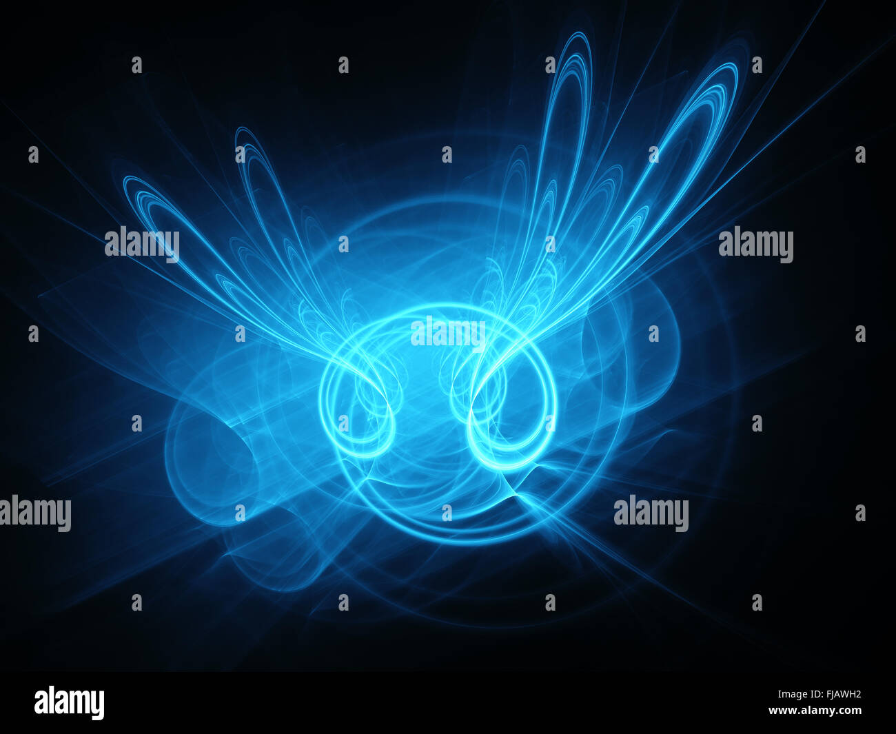 Ad alta energia di plasma, generato dal computer sullo sfondo di Fractal Foto Stock