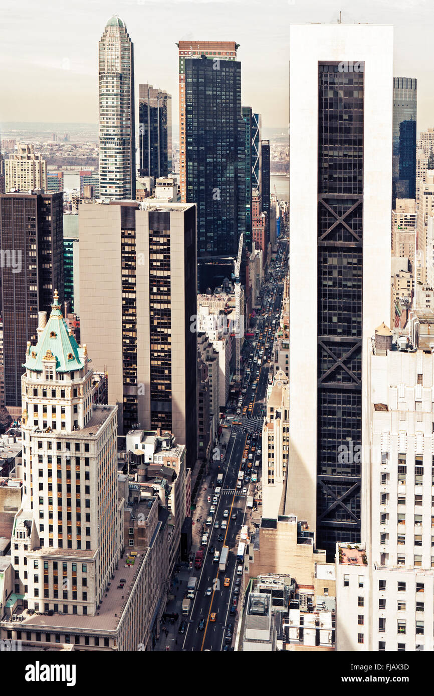 USA, New York, Manhattan, edifici commerciali e residenziali nel centro di Manhattan Foto Stock