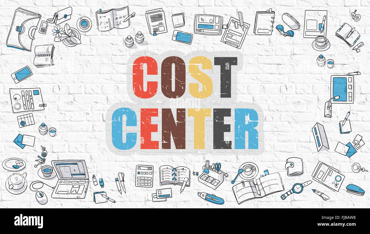 Centro di costo in multicolore. Doodle Design. Foto Stock