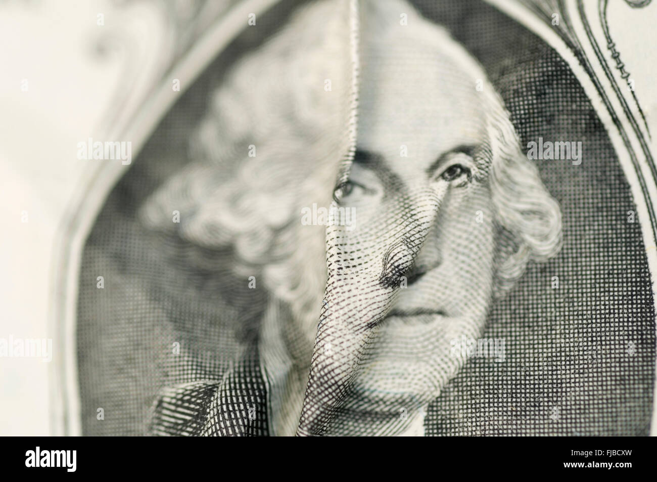 Crumpled un dollaro Foto Stock