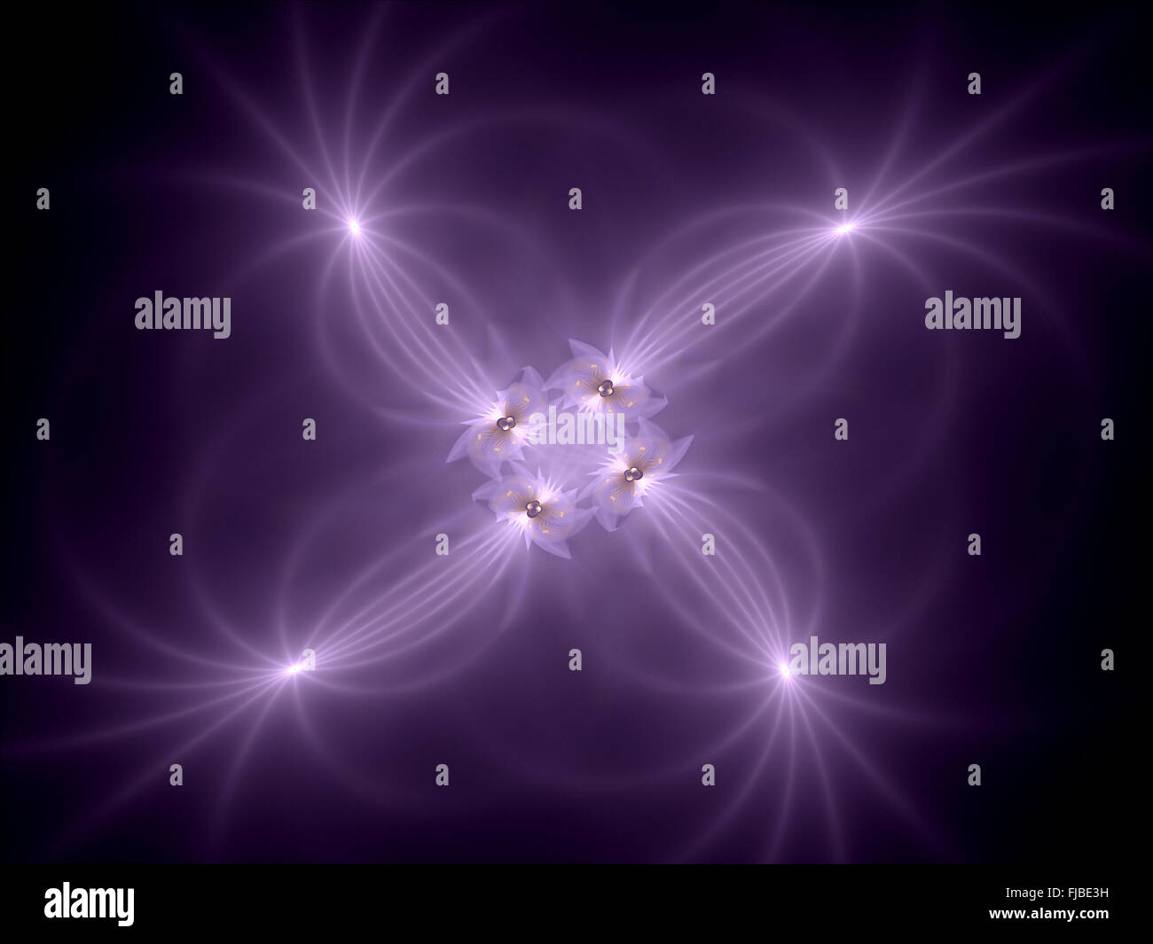 Porpora brillante fantasia, generato dal computer sullo sfondo di Fractal Foto Stock