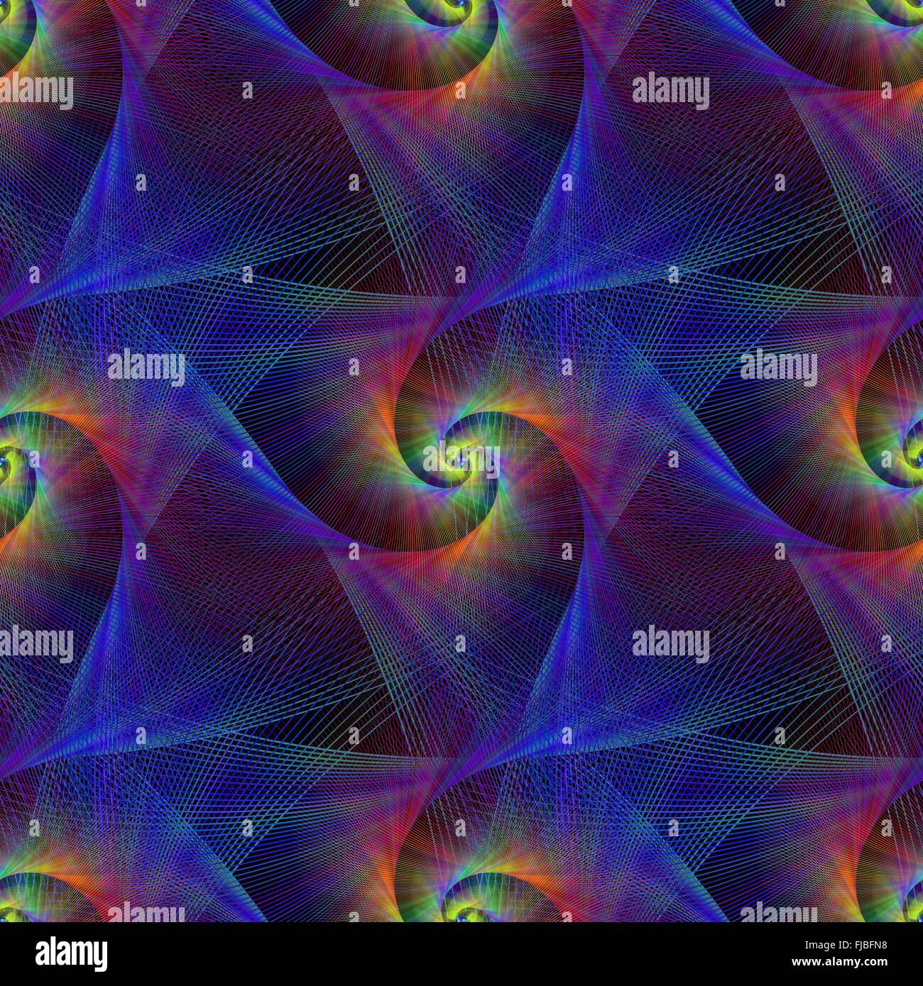 Magic spie galattiche - seamless modello a spirale Illustrazione Vettoriale