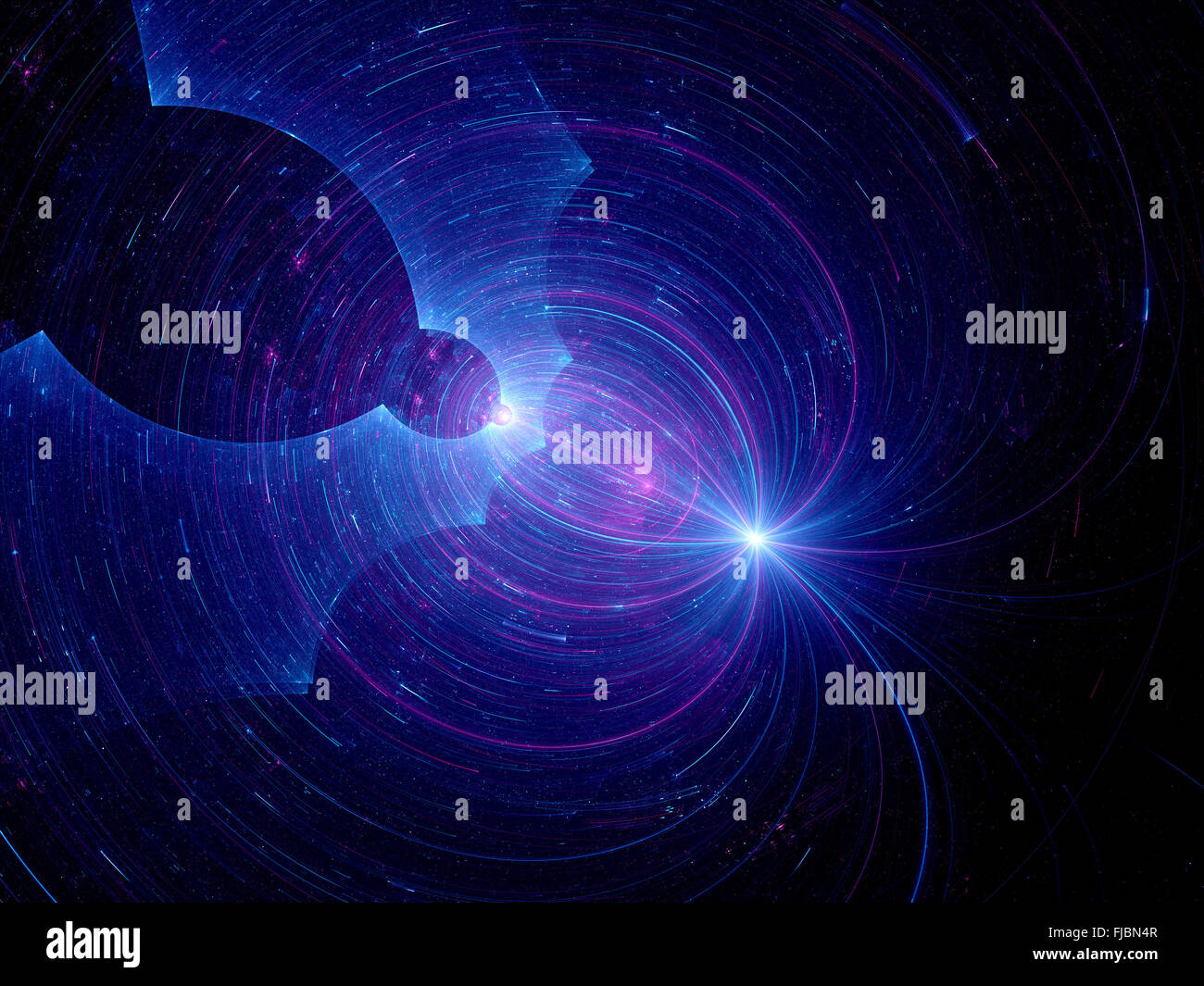 Materia oscura nello spazio profondo, computer generato fractal Foto Stock