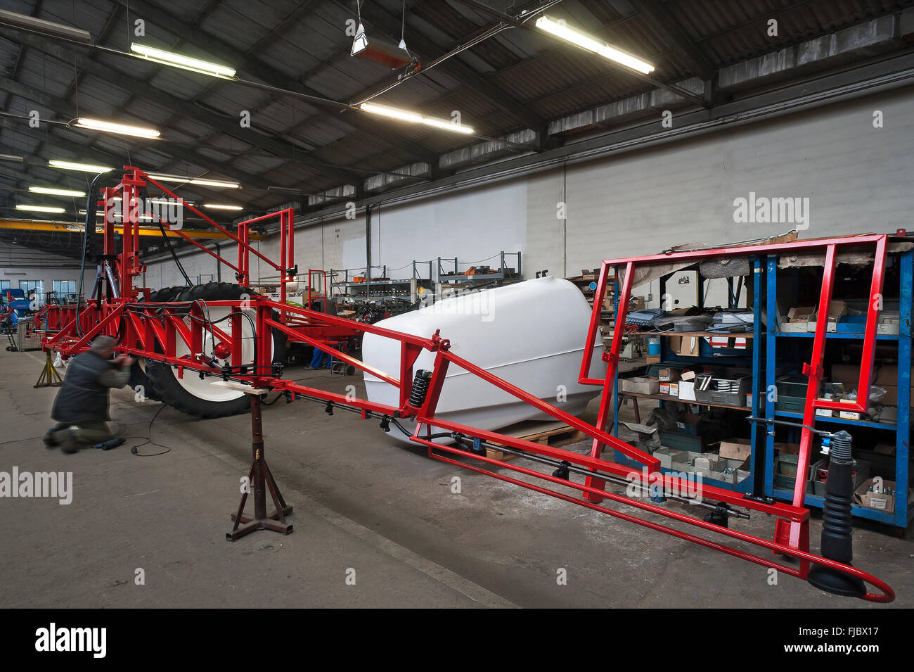 Assembly Hall, macchine agricole, Media Franconia, Baviera, Germania Foto Stock