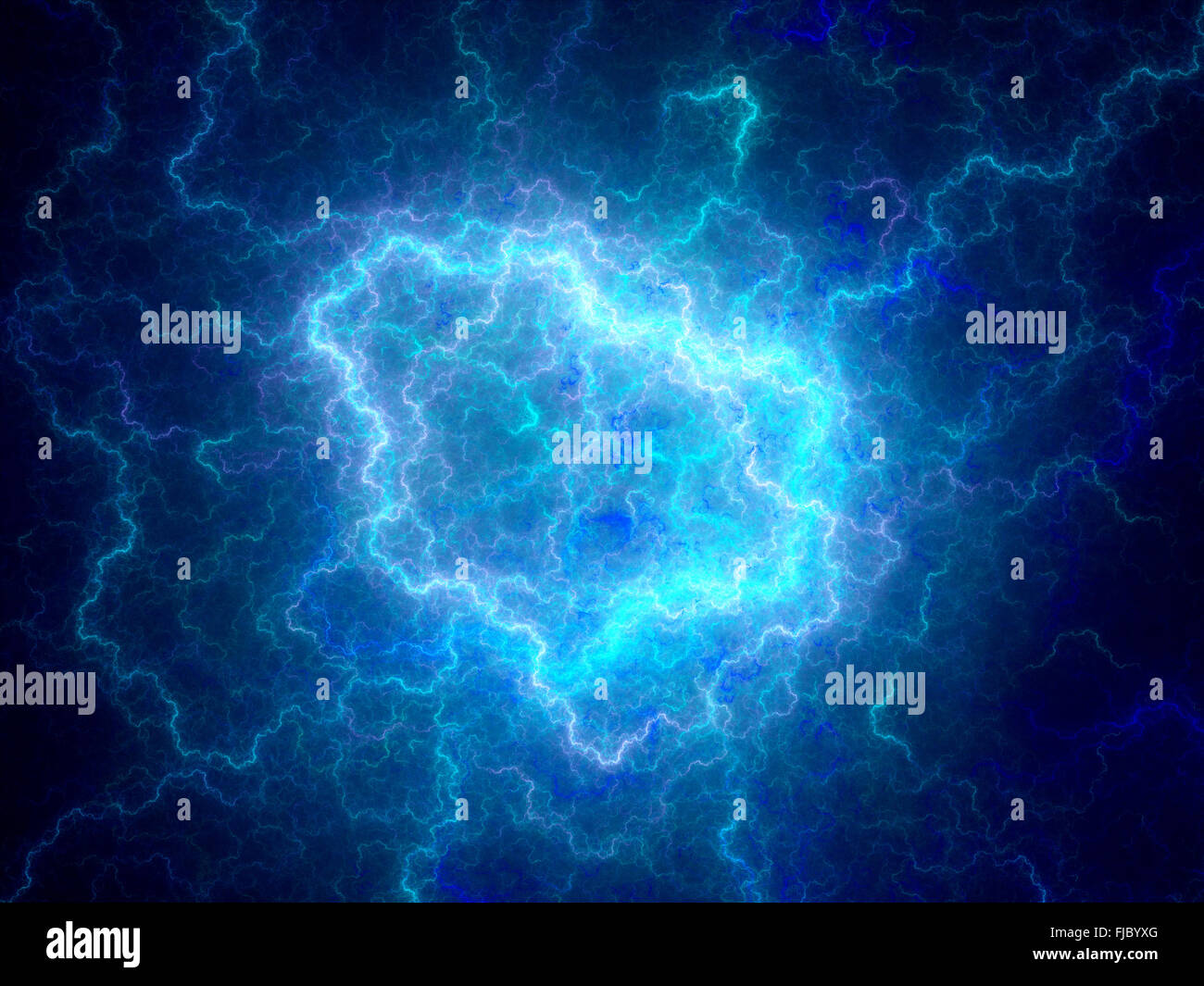 Alta energia di plasma in spazio, generato dal computer sfondo astratto Foto Stock
