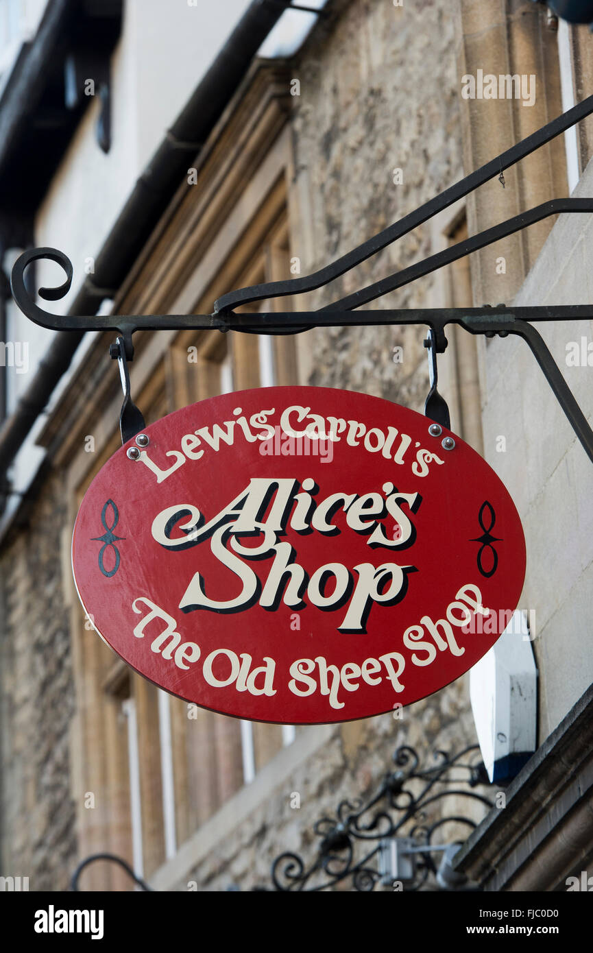 Alices Shop. Il Alice nel Paese delle Meraviglie Shop, Oxford, Inghilterra Foto Stock