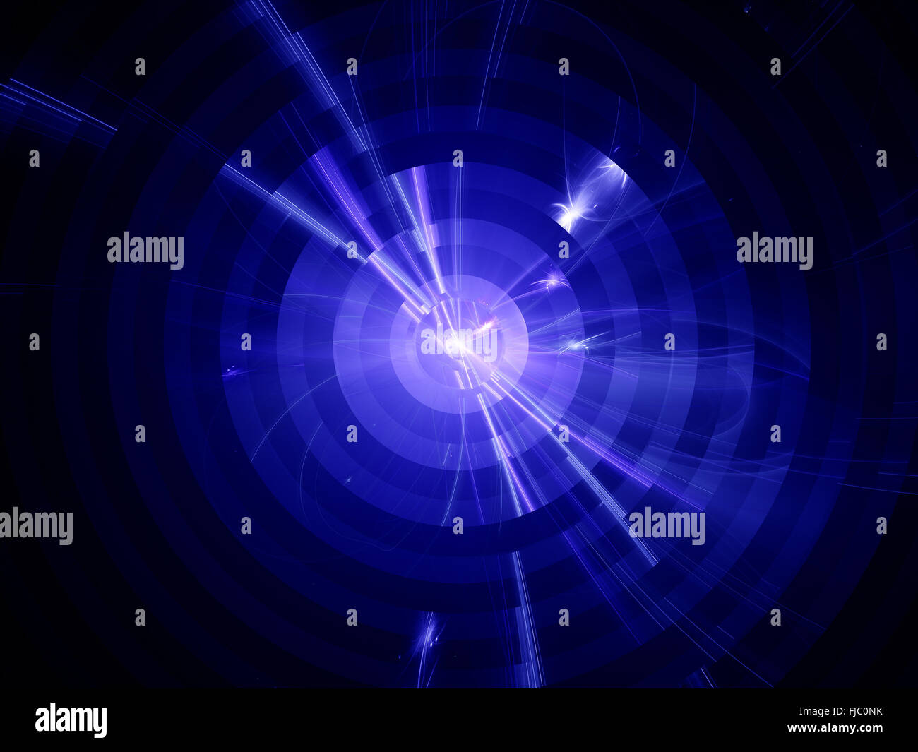 La fissione nucleare, atom sezione computer generated astratto sfondo di Fractal Foto Stock