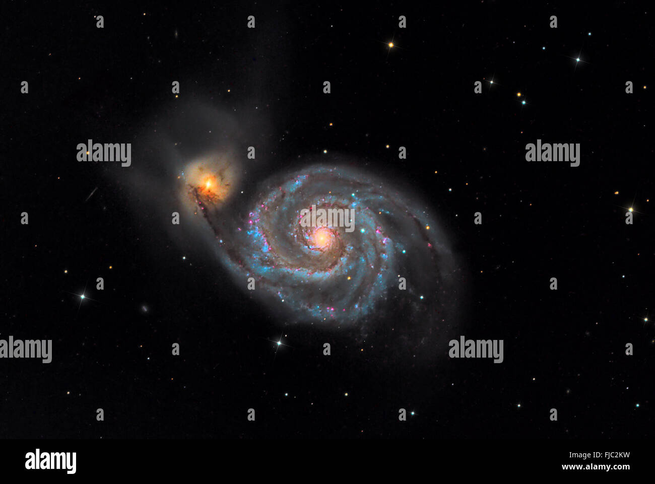 M51 - la Galassia Whirlpool Foto Stock