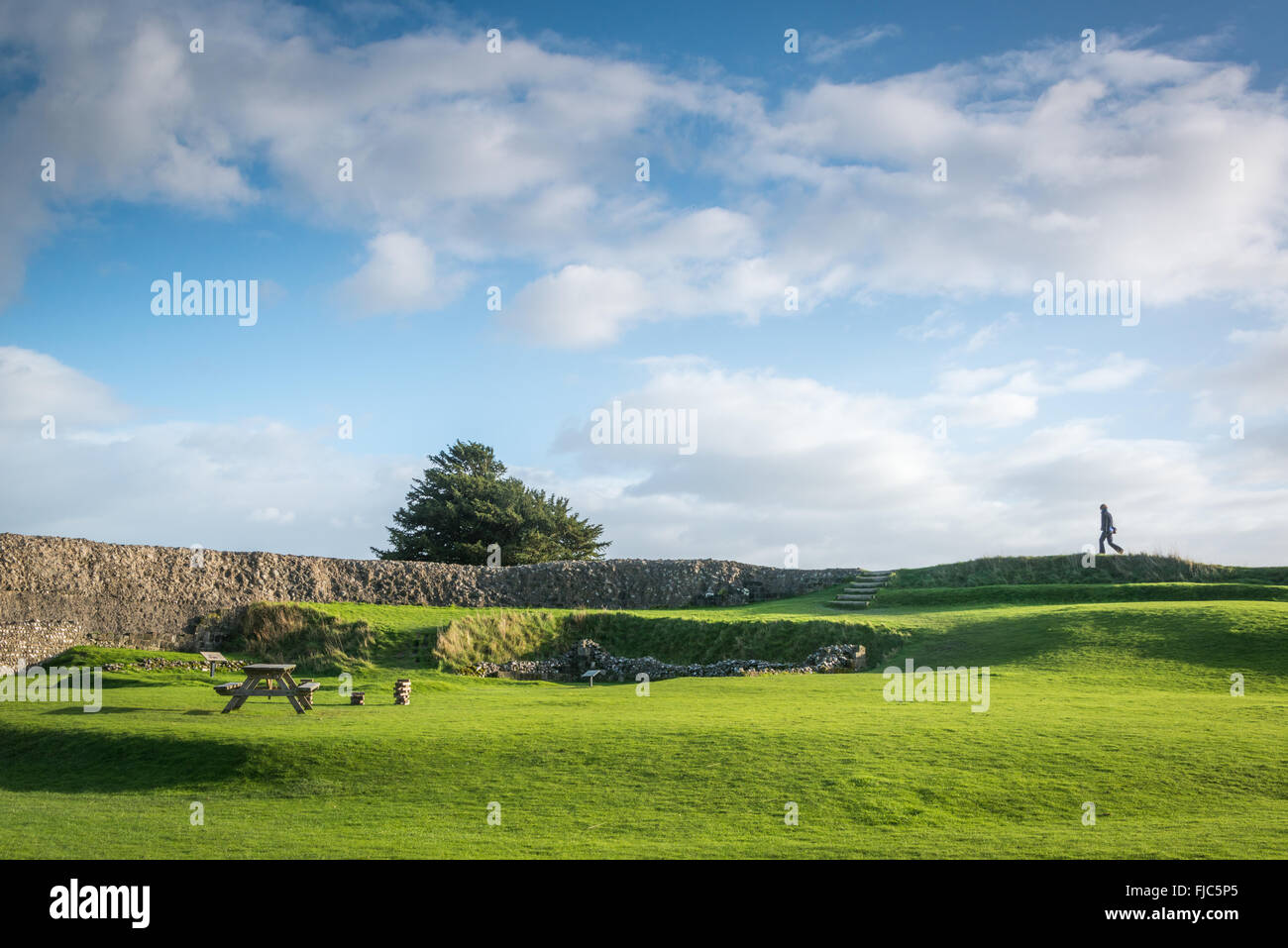 Old Sarum, Salisbury, Wiltshire, Inghilterra, Regno Unito Foto Stock