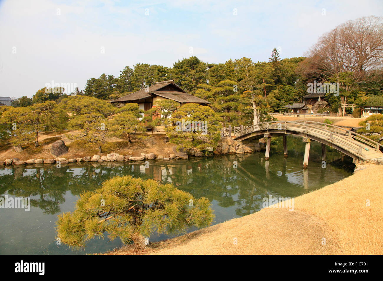 Giappone, Okayama, il Giardino Korakuen, Foto Stock