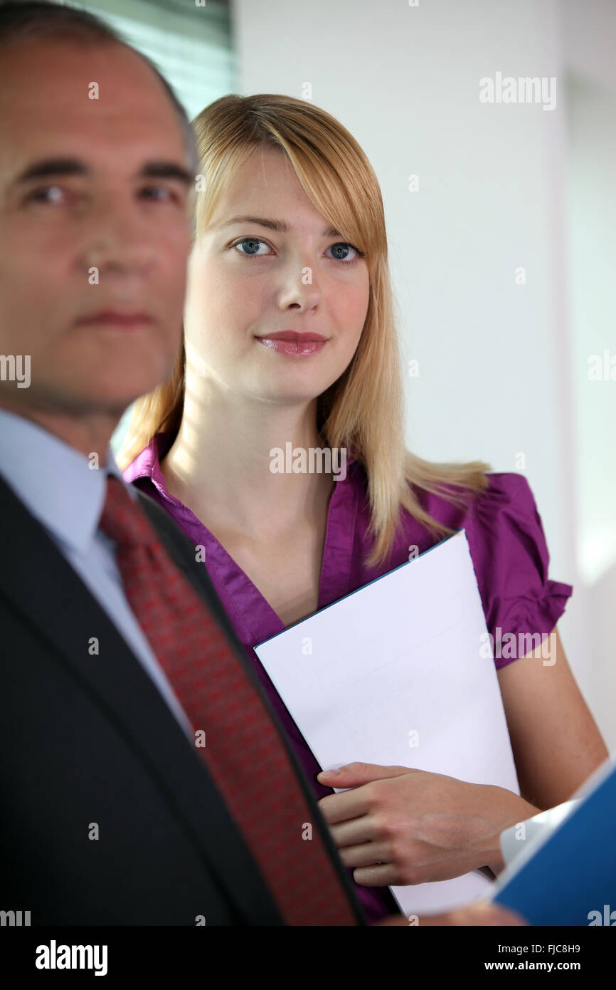 Boss e assistente personale Foto Stock