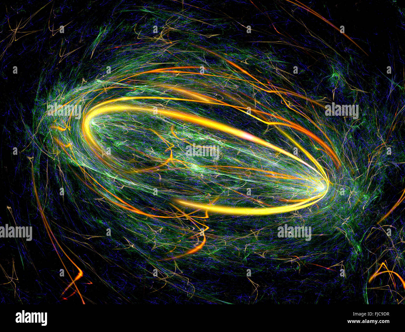 Colorato plasma elettromagnetico campo, generato dal computer sfondo astratto Foto Stock