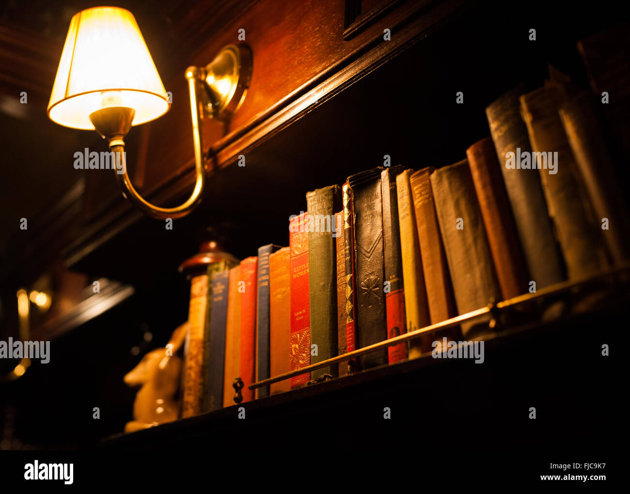 Libri antichi a pub Vittoriano, Crouch End, Londra Foto Stock