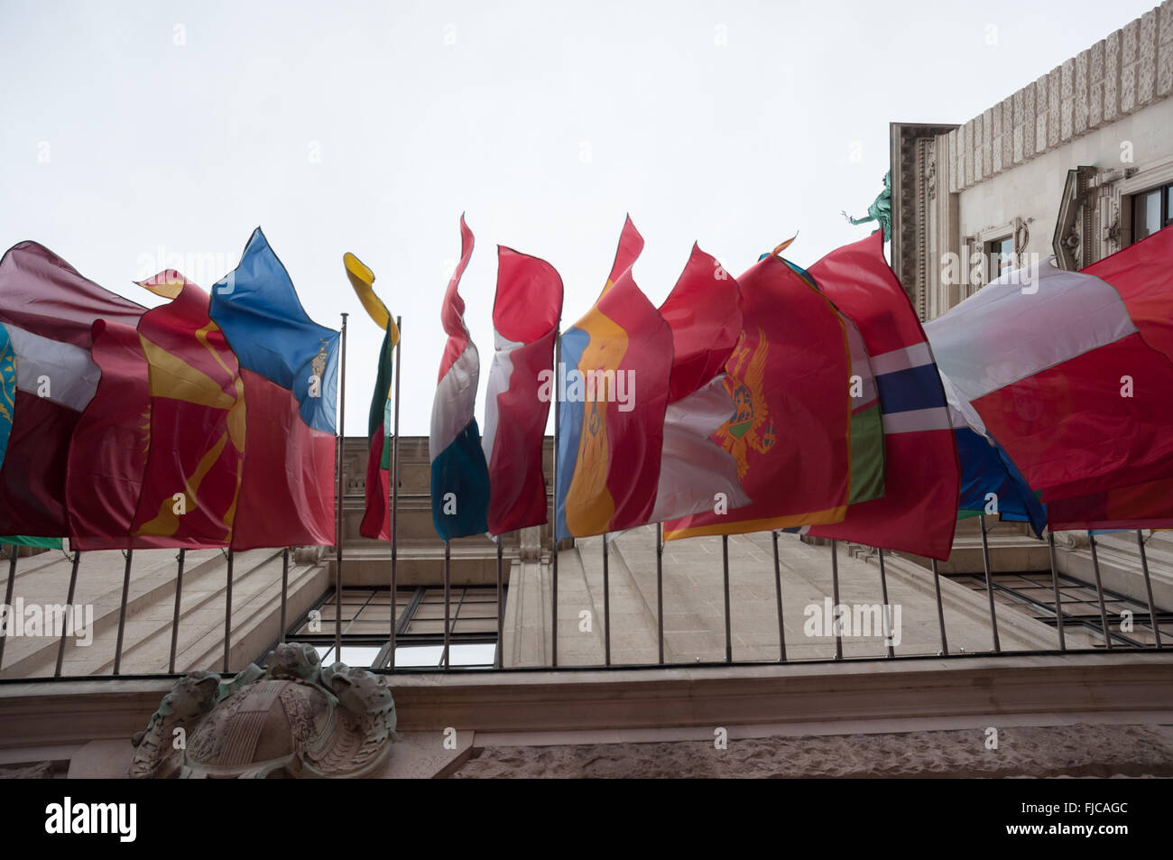 Set di bandiere europee Foto Stock