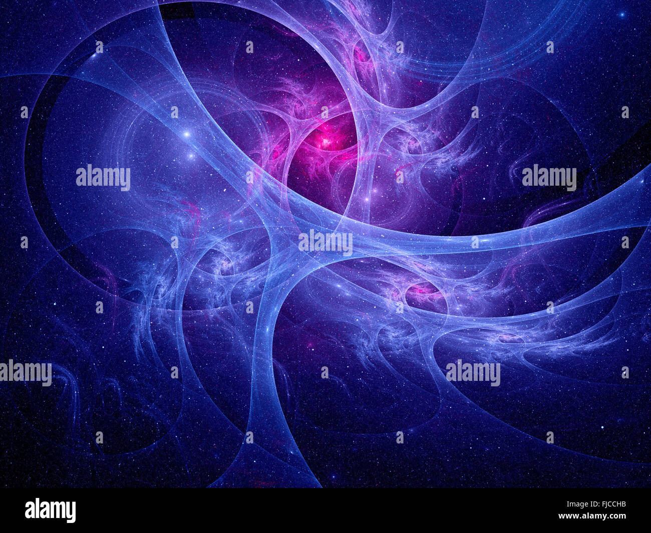 Colorate sistema synapse, generato dal computer sfondo astratto Foto Stock