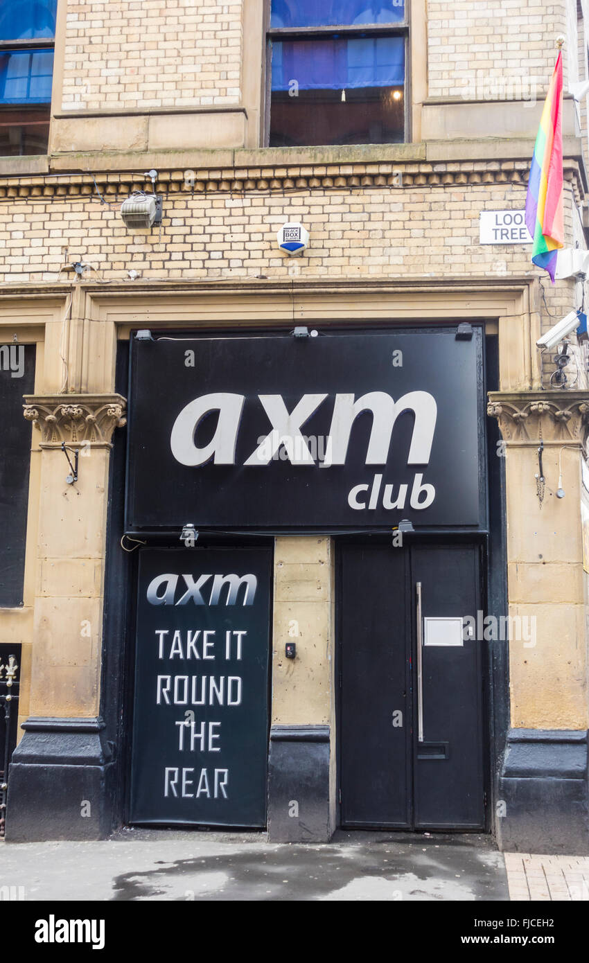 Gay club di Manchester il villaggio gay. Manchester, Inghilterra, Regno Unito Foto Stock