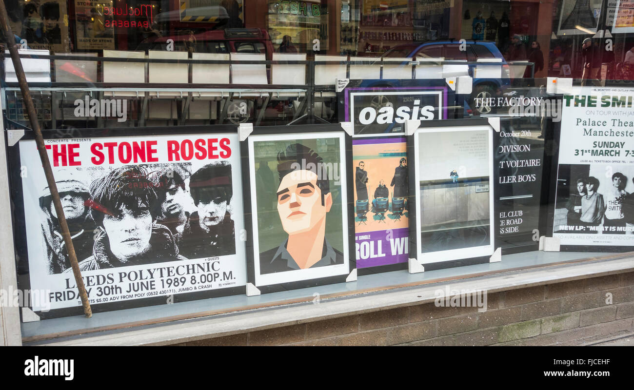 Vinyl revival record shop su Hilton Street a Manchester il Northern Quarter. Manchester, Inghilterra. Regno Unito Foto Stock