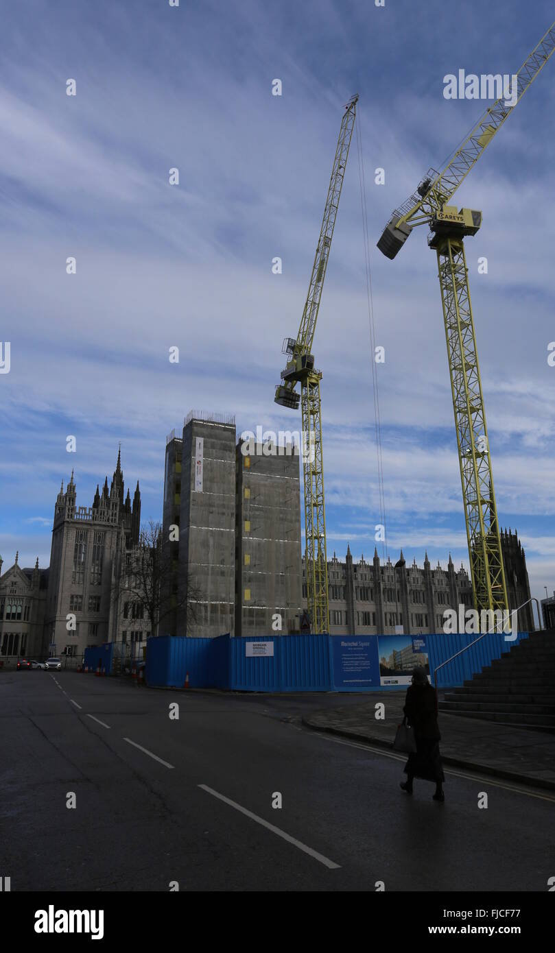 Piazza marischal in costruzione Aberdeen Scotland gennaio 2016 Foto Stock