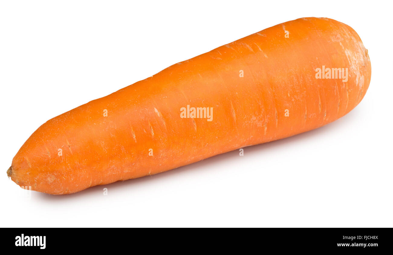 La carota isolato su sfondo bianco. Foto Stock