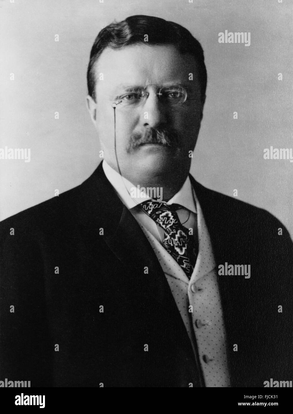 Il Presidente degli Stati Uniti Theodore Roosevelt, ventiseiesimo Presidente degli Stati Uniti ritratto ufficiale. 1904 a Washington, DC. Foto Stock
